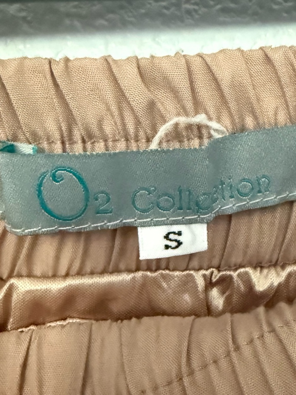 O2 Collection Tan Lace Midi Peasant Skirt Size Small - Picture 2 of 4